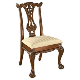 Design Toscano Cupids Bow Chippendale Fabric Side Chair AE5022