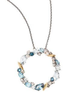 Midnight Marquise Circle Pendant Necklace   Alexis Bittar Fine   Multi colors