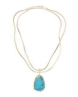 Branch Bezel Pendant Necklace, Turquoise   Kendra Scott Luxe   Turquoise