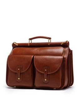 Mens Garrison Leather Gusset Briefcase, Vintage Chestnut   Ghurka   Vintage