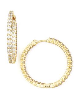 30mm Yellow Gold Diamond Hoop Earrings, 2.84ct   Roberto Coin   Yellow (30mm ,