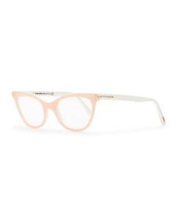 Slight Cat Eye Fashion Glasses, Pink   Tom Ford   Pink