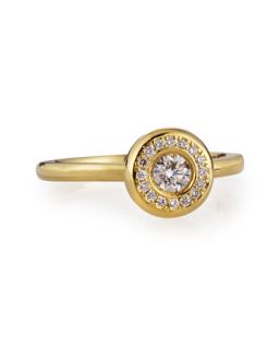 18k Yellow Gold Pave Diamond Ring   Roberto Coin   Gold (6.5)