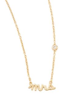 Mrs. Bezel Diamond Pendant Necklace   SHY by Sydney Evan   Gold