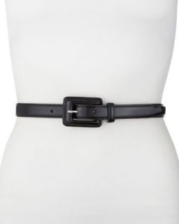 1 Patent Leather Belt, Black   Black (SMALL)