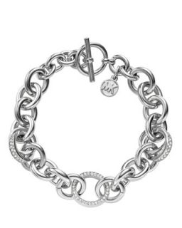Pave Link Bracelet, Silver Color   Michael Kors   Silver