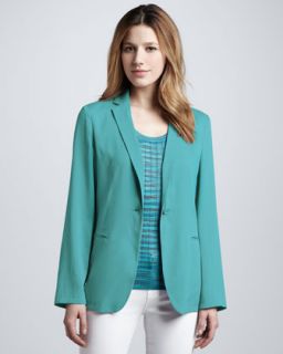 Womens Silk One Button Jacket   M Missoni   Aqua (44/8)
