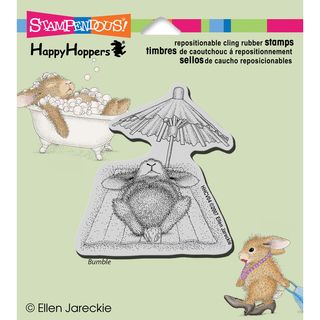 Stampendous Happyhopper Cling Rubber Stamp 4inx3.5in Sheet  umbrella Nap