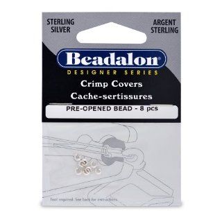 Beadalon Crimp Piece Over 3mm Ear Wire, 8 Piece