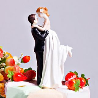 Love Swept Bride Groom Wedding Cake Topper