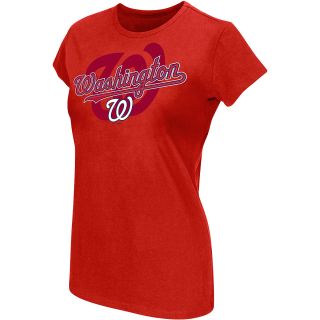 Touch By Alyssa Milano Womens Washington Nationals Rhinestone Logo T Shirt  