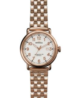 The Runwell Rose Gold Watch with Bracelet Strap, 41mm   Shinola   Rose gold