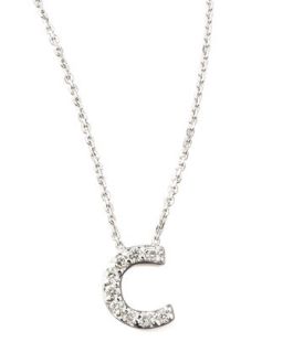 Diamond Letter Necklace, C   KC Designs   White gold (C)