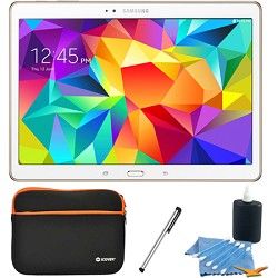 Samsung Galaxy Tab S 10.5 Tablet   (16GB, WiFi, Dazzling White) Accessory Bundl
