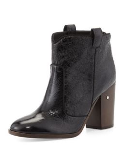 Pete Crumpled Patent Ankle Boot   Laurence Dacade   Black (41.0B/11.0B)