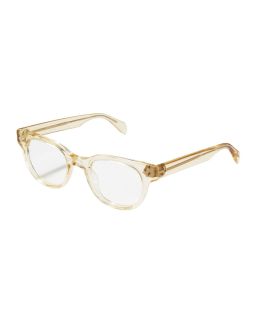 Afton Clear Fashion Glasses, Buff   Oliver Peoples   Buff