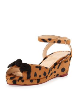 Alexa Ankle Strap Wedge Sandal   Charlotte Olympia   Hyena/Gold (8B)