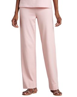 Womens Interlock Stretch Pants, Petite   Joan Vass   Blossom pink (2P (10/12P))