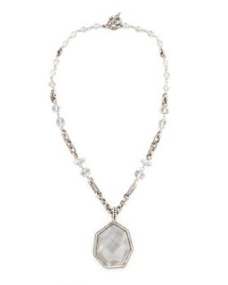 Galactic Rock Crystal Necklace   Stephen Dweck   Silver