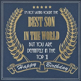 FIVE DOLLAR SHAKE   Best Son In The World birthday card