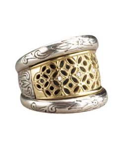 Lattice Diamond Ring   Konstantino   Silver/Gold (7)