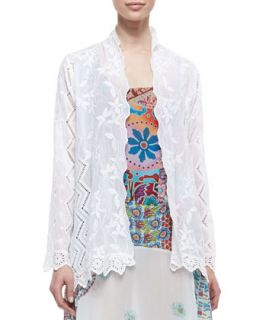Womens Jagger Mixed Design Voile Coverup Jacket   Johnny Was Collection  