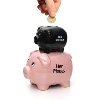 IGGI New Novelty His and Hers Coin Saving Piggy Bank Money Jar   Novelty And Amusement Toys