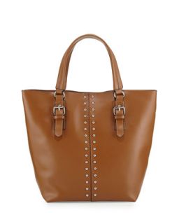 Day Studded Leather Tote Bag, Tan   Charles Jourdan