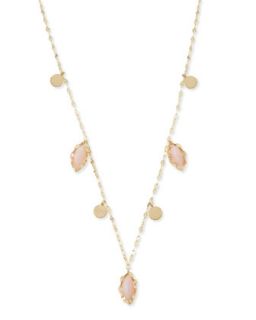 14k Gold Pink Opal Marquise Necklace   Lana   Pink (14k )