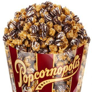 Popcornopolis Gourmet Zebra Chocolate Popcorn, 11 Ounce Bags (Pack of 3)  Popped Popcorn  Grocery & Gourmet Food