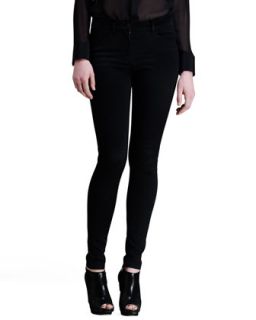 Womens High Waisted Stretch Skinny Jeans   T by Alexander Wang   Black (25)