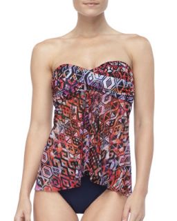 Womens Soft Tankini Swimsuit Top   Profile by Gottex   Pink multi (6)