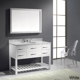Virtu Virtu Usa Caroline Estate 48 inch Single Sink Bathroom Vanity Set White Size Single Vanities