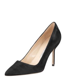 BB Suede 90mm Pump, Charcoal (Made to Order)   Manolo Blahnik   Charcoal (42.