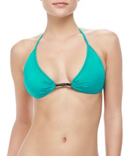 Womens Positano Halter Bikini Top   Milly   Shimmer aqua (PETITE/0 2)