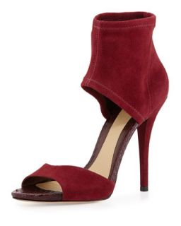 Correns Suede Ankle Band Sandal, Crimson   B Brian Atwood   Red (40.0B/10.0B)