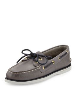 Mens Gold Cup Authentic Original Boat Shoes, Gray   Sperry Top Sider   Gray
