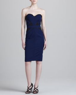 Womens Bonded Strapless Jersey Dress, Blue   Zac Posen   Blue (8)