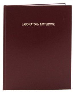 BookFactory� Extra Large Burgundy Lab Notebook   96 Pages (.25" Grid Format), 8 7/8" x 13 1/2" (Oversized), Burgundy Imitation Leather Cover, Smyth Sewn Hardbound Laboratory Notebook (LIRPE 096 OGR A LMT1)  Science Laboratory Notebooks  Of