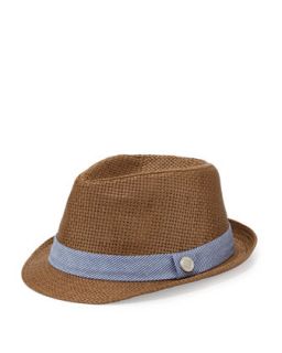 Monte Carlo Houndstooth Fedora Hat, Blue   Andy & Evan