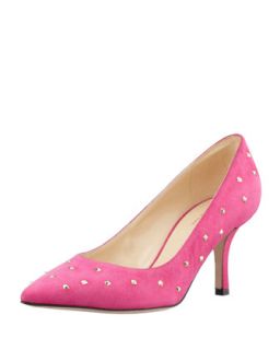 jacinda studded suede pump, pink   Kate Spade   Pink (41.0B/11.0B)
