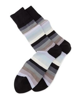 Mens Blender Striped Knit Socks, Gray   Paul Smith   Grey