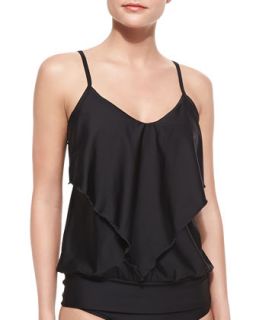 Womens Premiere V Neck Tankini Top   Luxe by Lisa Vogel   Onyx (8)