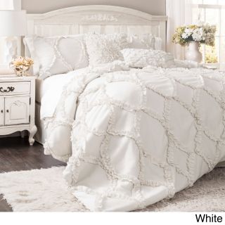 Lush Decor Lush Decor Avon 3 piece Comforter Set White Size King