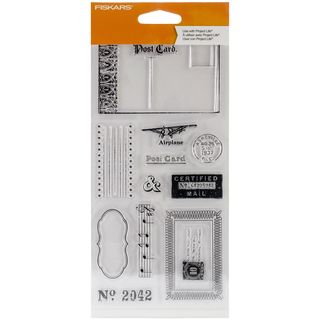 Fiskars Clear Stamp 4inx8in certified Mail