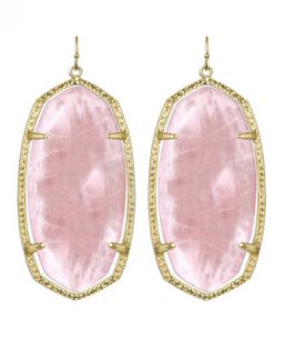 Danielle Earrings, Rose Quartz   Kendra Scott   Light pink
