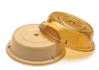 Cambro Camwear 8 7/16" D Camcover Plate Cover, Amber   Case  12   Plate Serving Covers