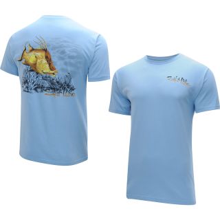 SALT LIFE Mens Hog Craze Short Sleeve T Shirt   Size 2xl, Sky Blue