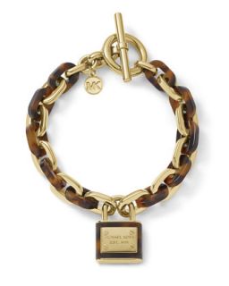 Padlock Toggle Bracelet, Golden/Tortoise   Michael Kors   Gold/Tort