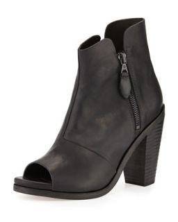 Noelle Peep Toe Leather Ankle Boot, Black   Rag & Bone   Black (6B)